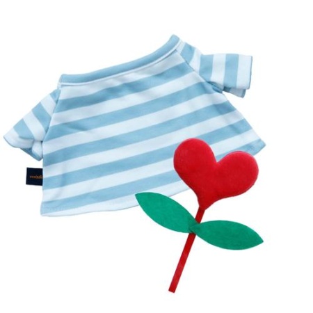 budi basa комплект одежды для басика. тельняшка и фетровое сердечко на палочке (30см, в подарочной к