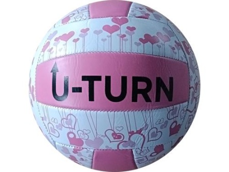 мяч волейбольный №5 (64-66см, pvc, розовый с белым) мб-2433, (рыжий кот)