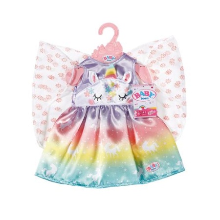 baby born платье бабочка (для кукол 43см, с вешалкой, от 3 лет) 41279, (zapf creation)