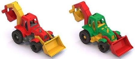 трактор ижора (с грейдером и ковшом, в ассортименте) (пластик) (от 1 года) 106335/152, (норд-пласт)