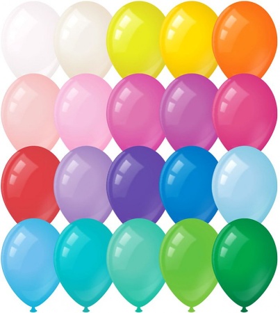воздушные шары, м12/30см, meshu, пастель, 20 цветов ассорти (ms_31619)