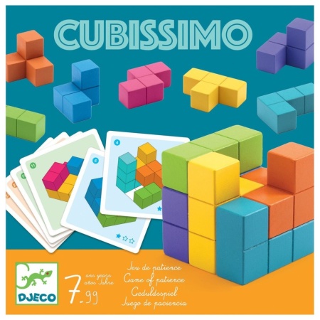 настольная игра cubissimo. кубиссимо (7 блоков, поле для сборки, 30 карточек) (в коробке) (от 7 лет)