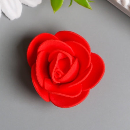 декор для творчества "красная роза" d=3,5 см. 7459451