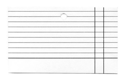 карточка каталожная линованная с отверстием (ккло) 125х75 мм ф6. упаковка 1000 шт. 160г/м2
