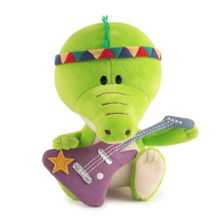 мягкая игрушка budibasa сафарики. крокодильчик кики с гитарой (15см, малыш) sa15-82, (ооо ""мпп"") (