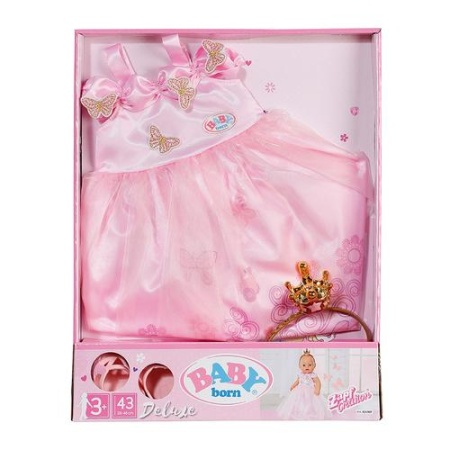 baby born платье принцессы (для кукол 43см, с аксессуарами, в коробке, от 3 лет) 41282, (zapf creati