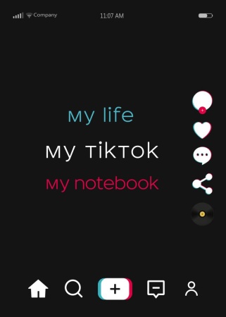 блокнот. my life my tiktok my notebook (формат а4, мягкая обложка, круглые углы, блок в точку) (<не 