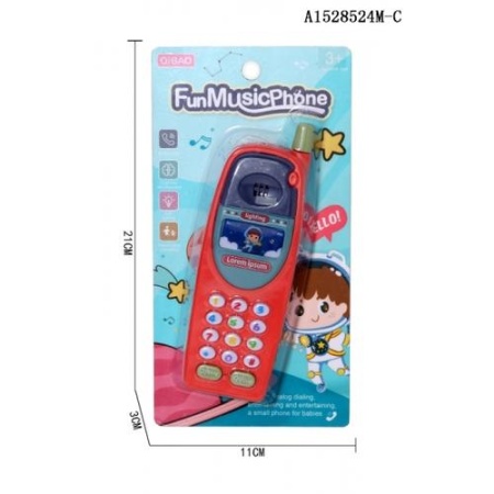 музыкальная игрушка сотовый телефон (свет, звук, цвет в ассорт., в блистере, от 3 лет) a1528524m-c, 