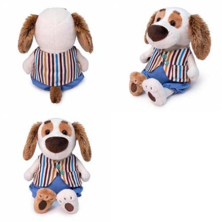 мягкая игрушка budibasa пес бартоломей baby в полосатом жилете (20см) bartb-013, (ооо ""мпп"") ()