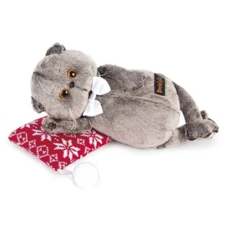 мягкая игрушка budibasa кот басик на подушке (26см) (в подарочной коробке) kl26-039, (ооо ""мпп"") (