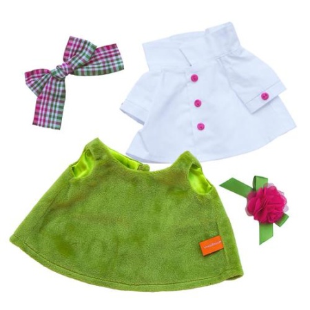 budi basa комплект одежды для кошечки ли-ли. бархатный сарафан и рубашка (24см, в подарочной коробке