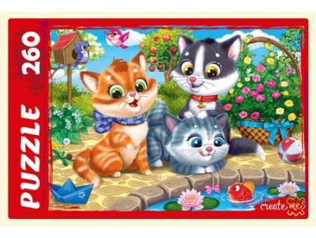 пазлы 260 дет. забавные котики №4 (символ года 2023) п260-7190, (рыжий кот)