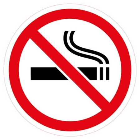 информационная наклейка  курение запрещено 9-82-0015