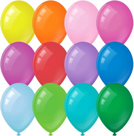 воздушные шары, 1шт., м9/23см, meshu, пастель, 12 цветов ассорти (ms_31618)