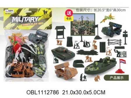 игровой набор армия и техника. солдатики (с транспортом и аксессуарами, в пакете, от 3 лет) 0055-s96