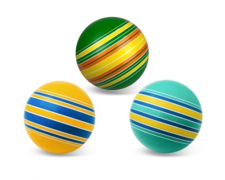 мяч (15см, полосатики, в ассортименте) (в пакете) р3-150/по, (фгуп ""чебокс.по им.в.и.чапаева"") ()