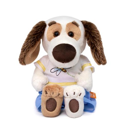 мягкая игрушка budibasa пес бартоломей baby в футболке со стрекозой (20см) bartb-022, (ооо ""мпп"") 