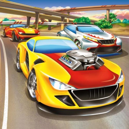 холст для рисования по номерам быстрые гонки машин (20*20см, акриловые краски, кисти) хк-8768, (рыжи