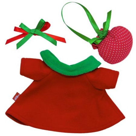 budi basa комплект одежды для зайки ми. красное пальто и узелок-подарок (15см, в подарочной коробке)