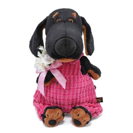 мягкая игрушка budibasa пес ваксон в комбинезоне с букетом (29см) vaks29-048, (ооо ""мпп"") ()
